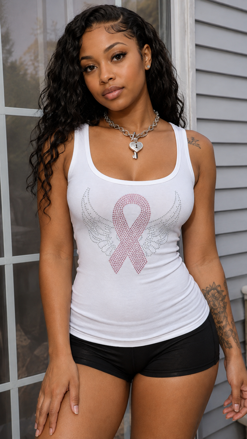 Cancer Ribbon Wing’d Tank