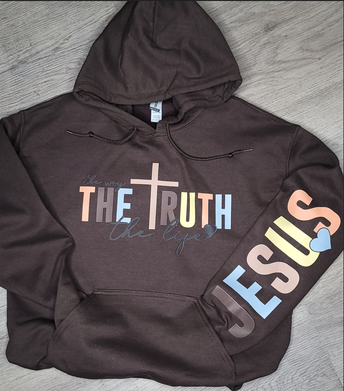 The Way~The Truth~The Life "Jesus" Sweatshirt OR Hoodie