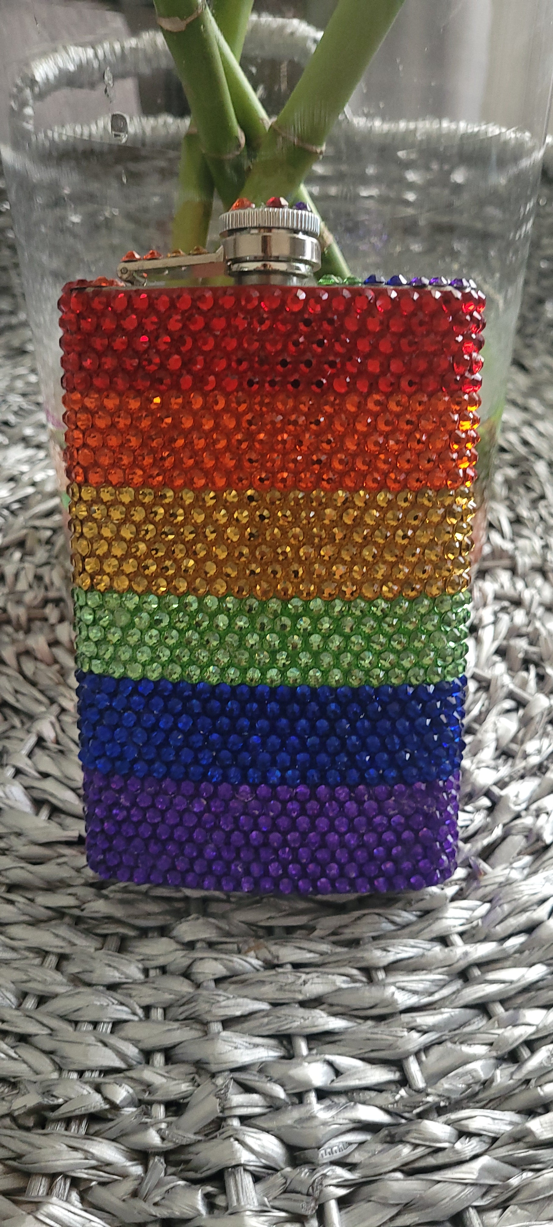 "Pride" Bling 6oz Stainless Steel Flask - New item promo sale ends Friday